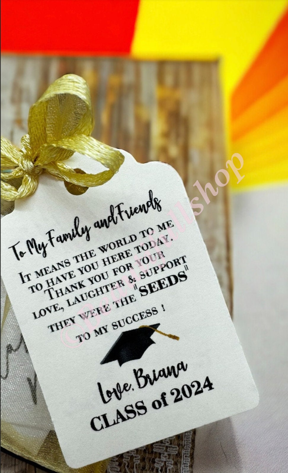 Plantable Heart shapes Thank you graduation favour Seed paper 2 inches Heart gift labels, wedding favor, graduation favors, graduation