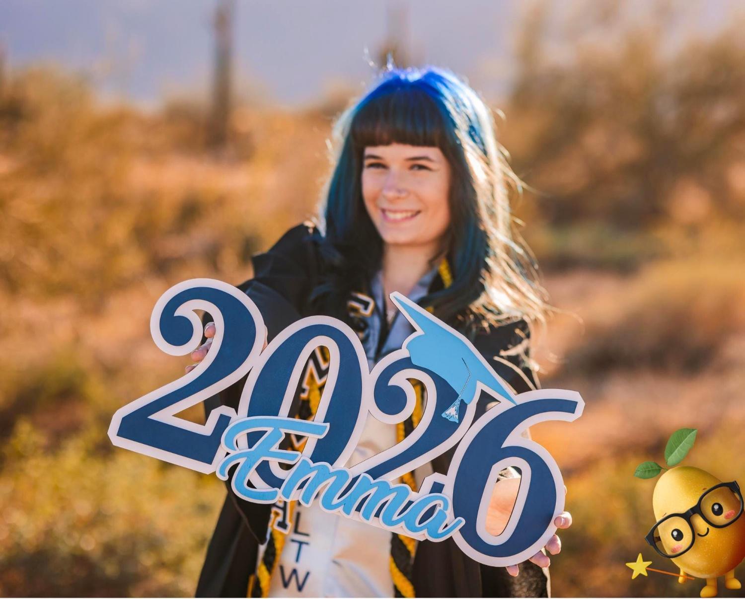 Personalized Wooden Graduation Sign: Custom 3D Layered Name & Year