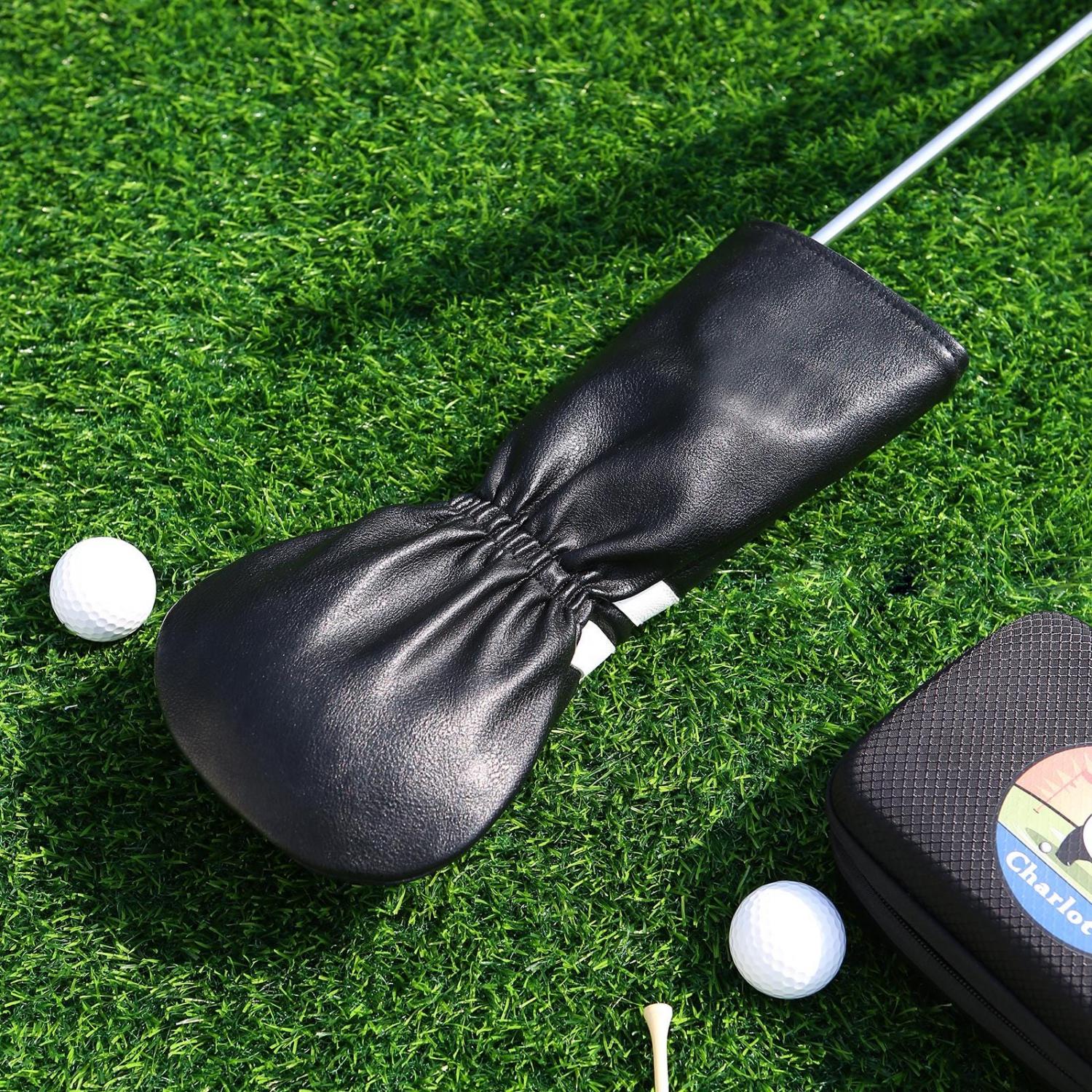Personalized Golf Club Headcover, Custom Leather Golf Club Cover, Monogram Embroidered Golf Gift for Men, Gift for Golfer, Dad, Coach