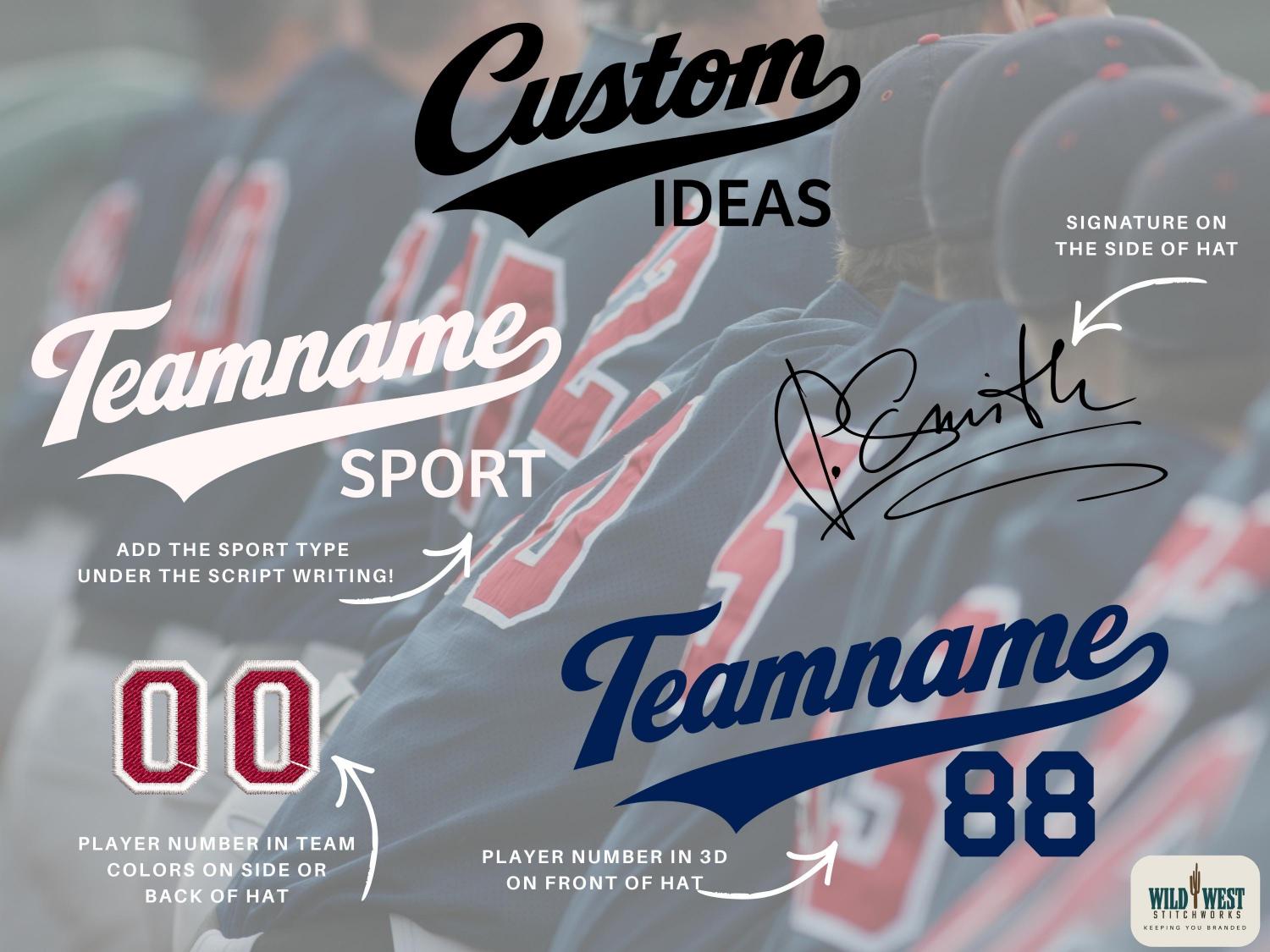 Custom Embroidered 47 Brand Clean Up Dad Hat, Personalized Retro 3D Script Text