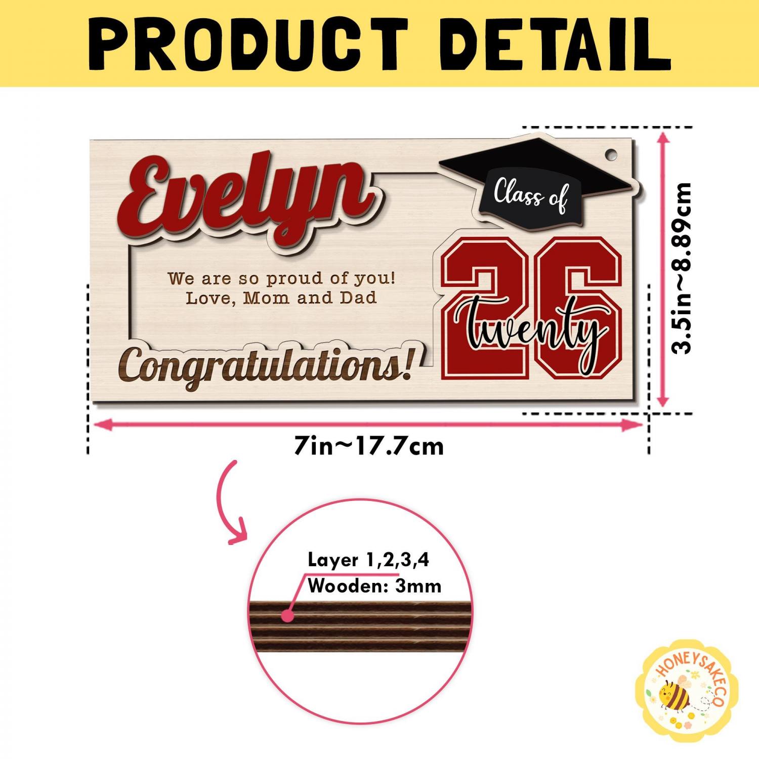 Personalized Graduation Money Holder, Class Of 2026 Graduation Gifts, High School Senior Gift, High School Grad Cash Holder