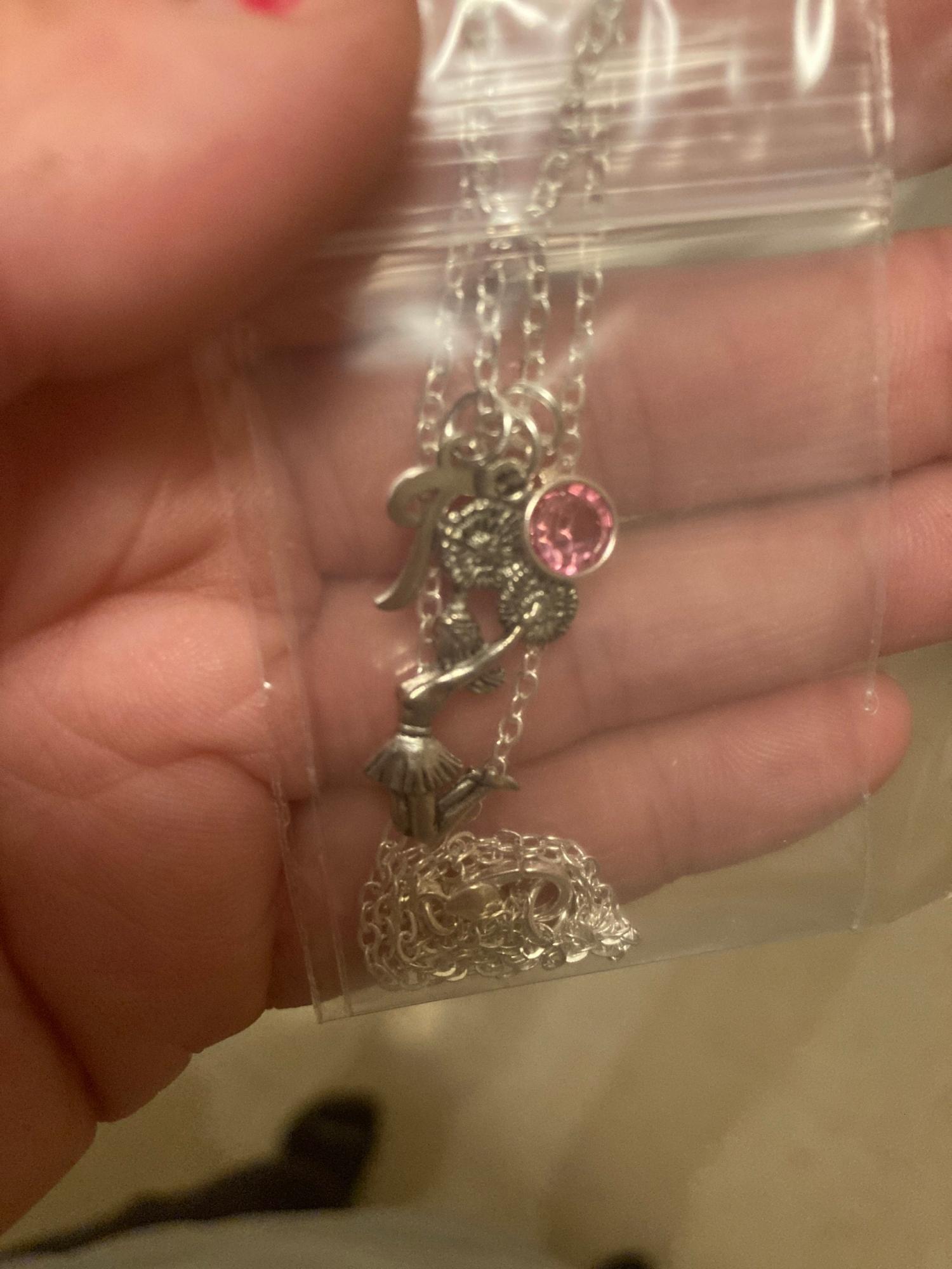 Cheerleader Necklace, Personalized Cheerleader Necklace, Cheerleader Gifts, Letter Birthstone, Cheerleader Jewelry, Cheer Necklace, Custom