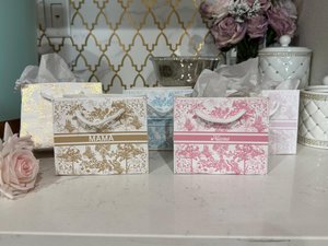 Mini custom french party favors vintage partyfavors custom toile de jouy favor bags bridesmaid proposal bags custom party favors gold favors