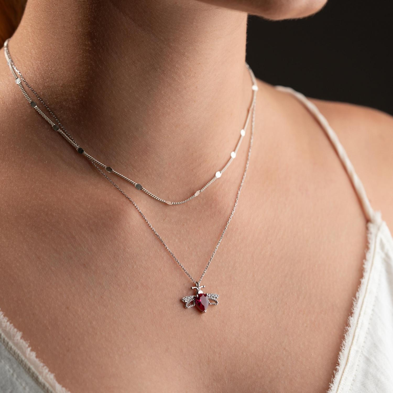 Bee Birthstone Necklace, Gold Insect Pendant: Bee Lover Gift